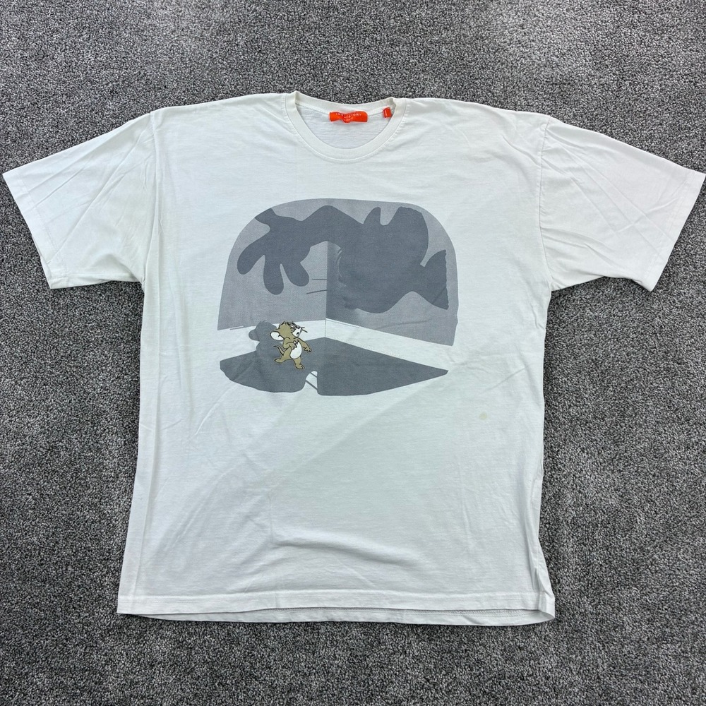 Vintage Ice‎ History Tom & Jerry Shirt Mens XL White Cartoon Iceberg Italy Made